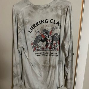 Lurking class/sketchy tank long sleeve dyed shirt